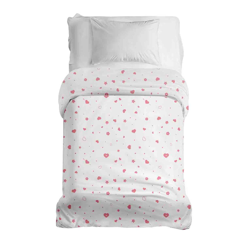 Coperte terapeutiche con rivestimento in cotone rosa con cuori e fiori