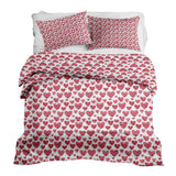 Set di biancheria da letto con coperte terapeutiche Cuori rossi