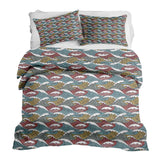 Therapy blankets and bedding set, colorful wave breakers.