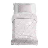 Set de ropa de cama con manta terapéutica rosa con ondas