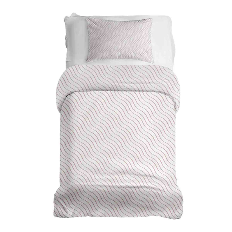 Set de ropa de cama con manta terapéutica rosa con ondas