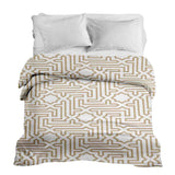 Therapiedekens katoenen hoes beige met vormen