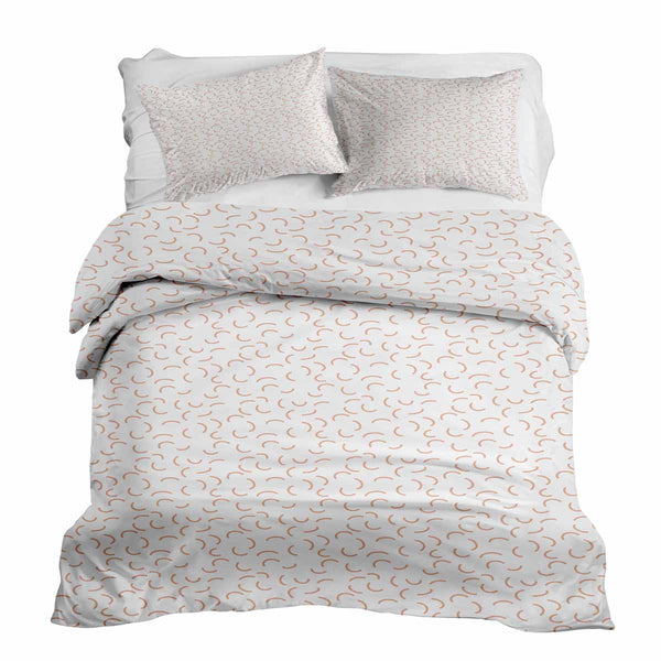 Therapy blanket bedding set, white with semicircles