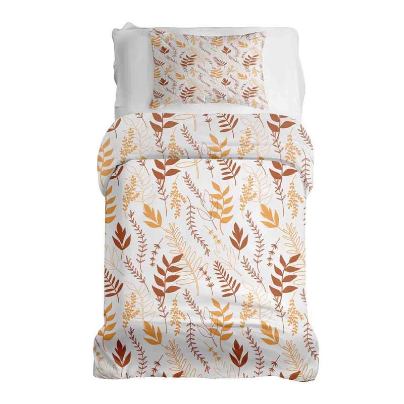 Therapy blankets and bedding set, white with autumnal branches.