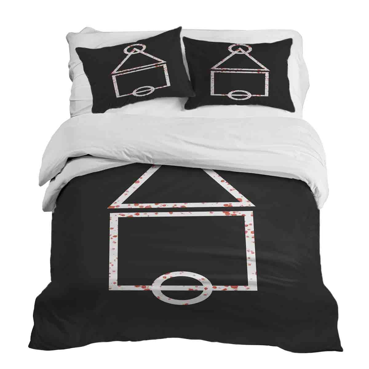 Set de ropa de cama con mantas terapéuticas formas sangrientas