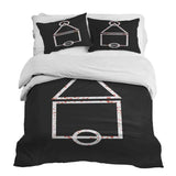 Therapy blanket and bedding set with bloody patterns.