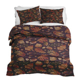 Therapy blanket and bedding set, brown autumn leaves.
