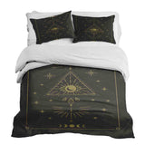 Set di biancheria da letto con coperta terapeutica nero sole e cosmo
