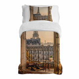 Set de ropa de cama y manta terapéutica amarillo París