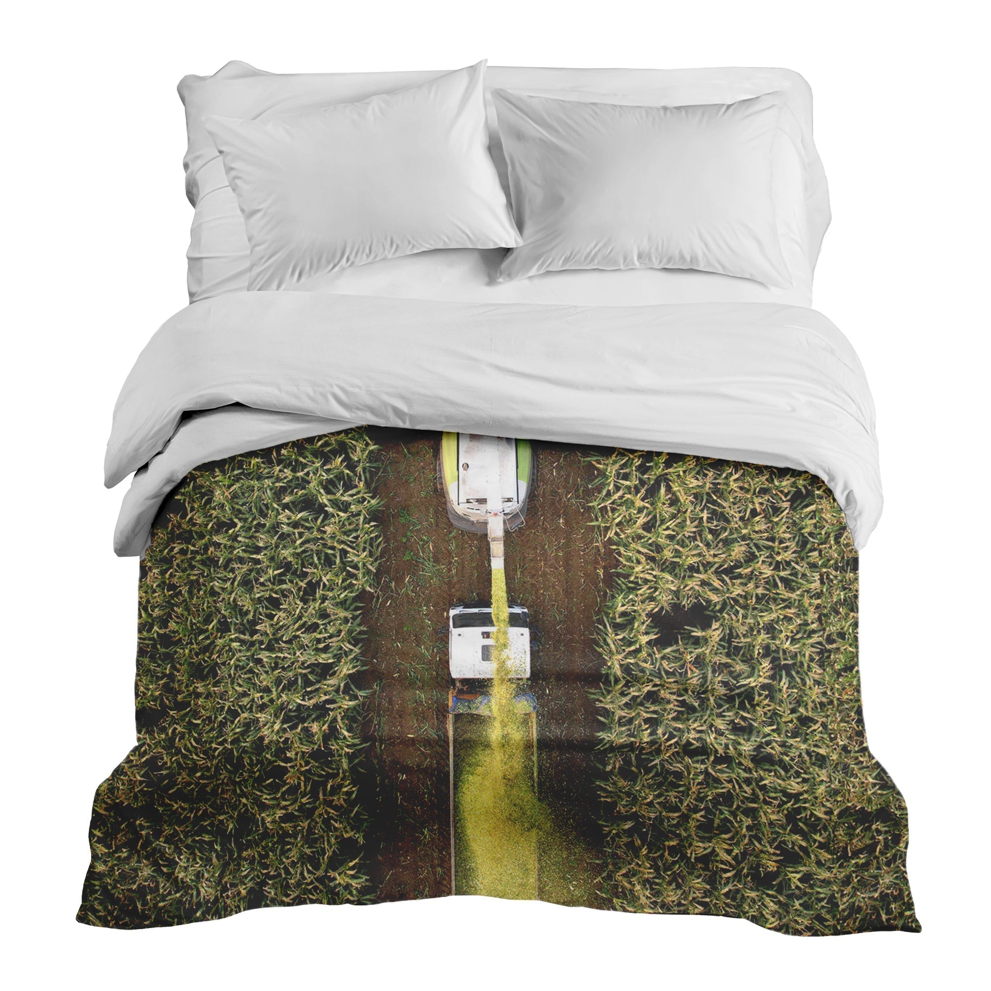 Original therapy blanket - cotton cover green field