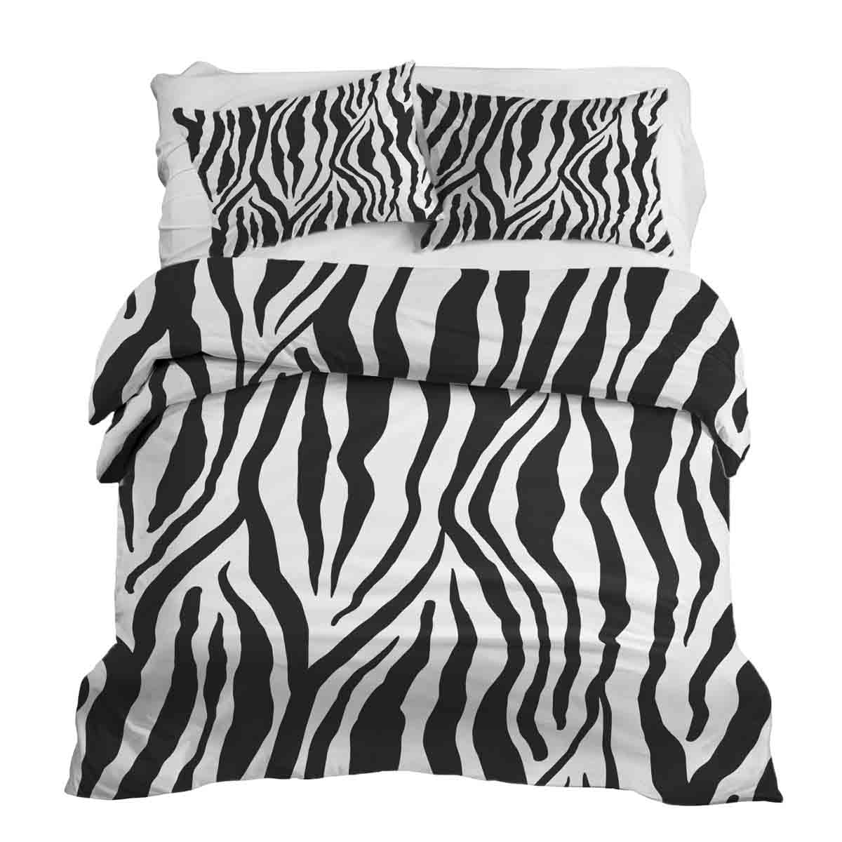 Therapy blankets bedding set zebra print