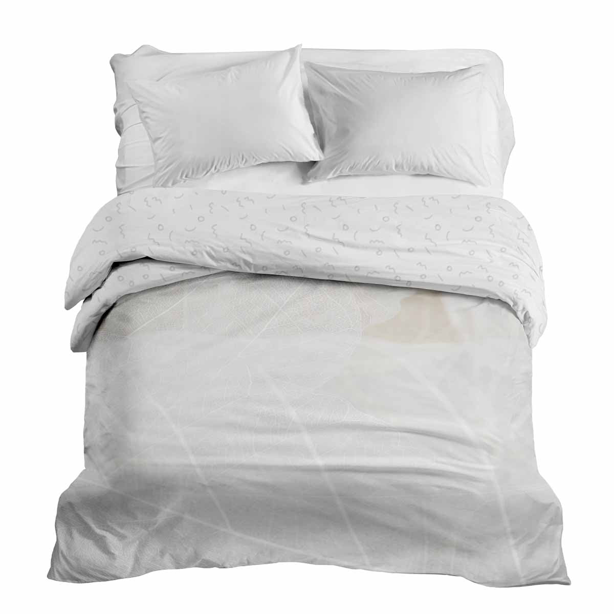 Original therapy blanket - cotton cover gray with white pattern