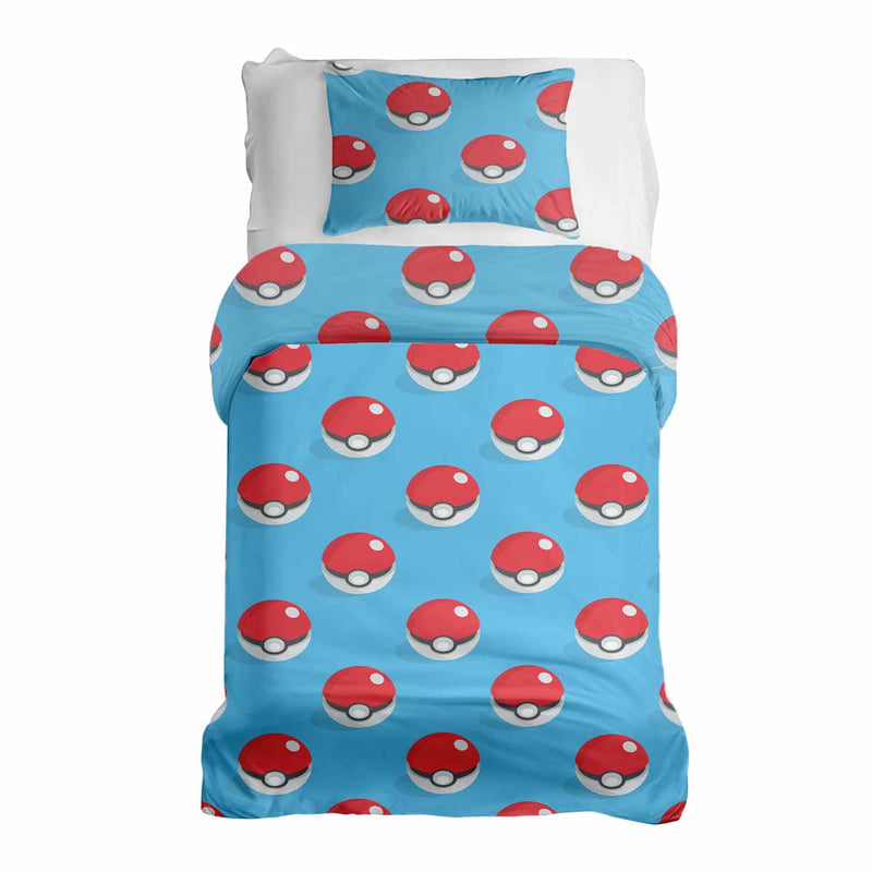 Juego de ropa de cama para terapia, azul claro con Pokemon