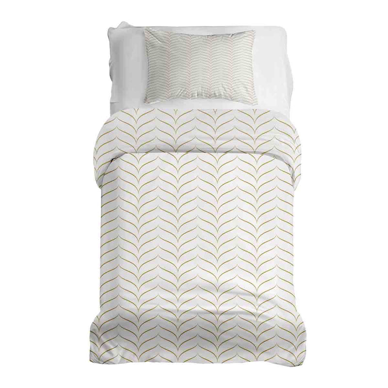 Set di biancheria da letto con coperta terapeutica a forma di V dorata