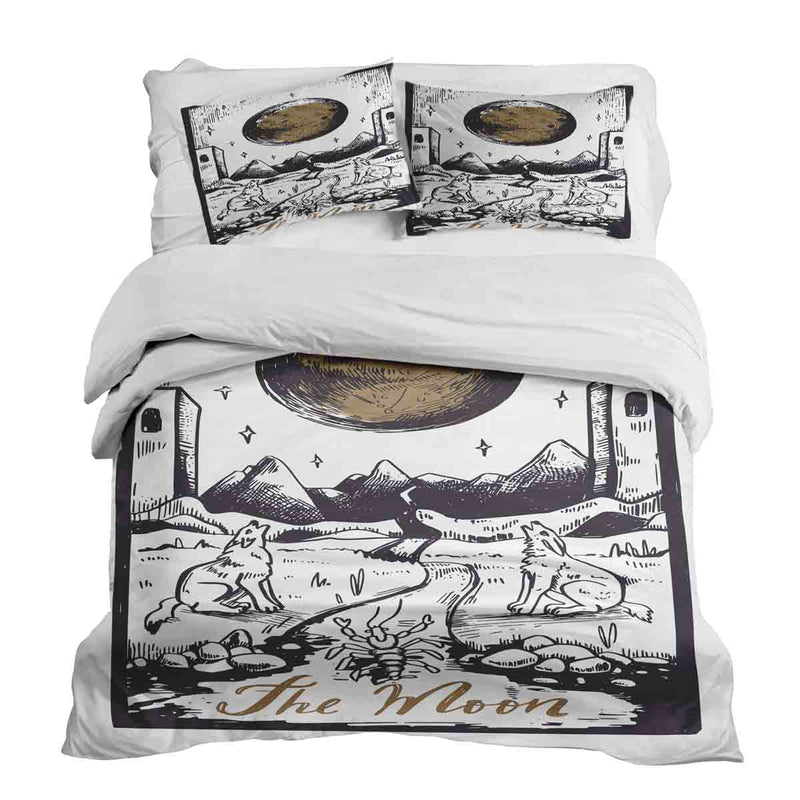 Therapy blanket bedding set wolf and moon
