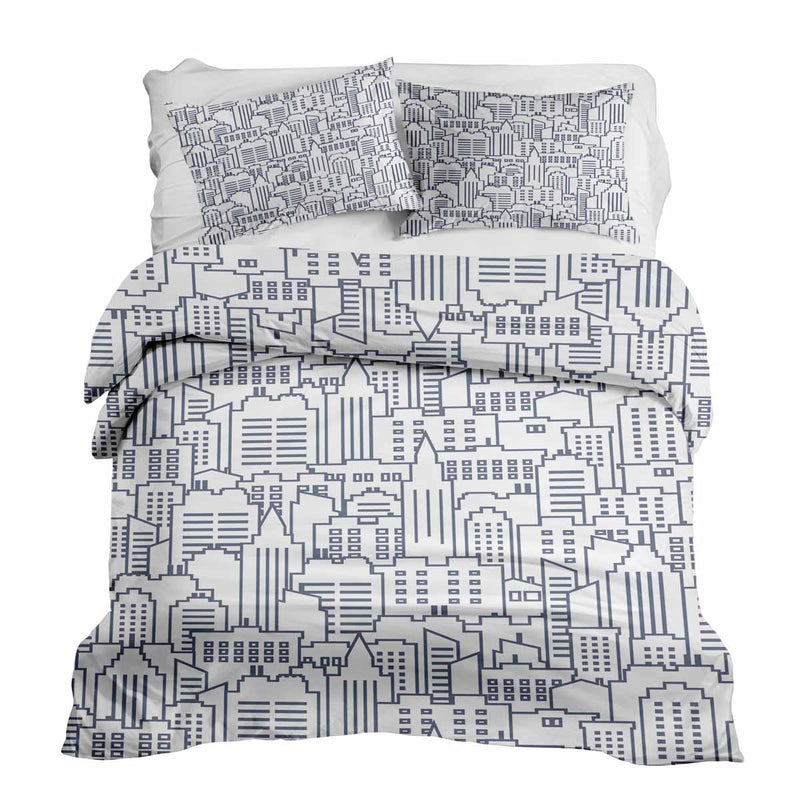 Therapy blanket bedding set, white, New York