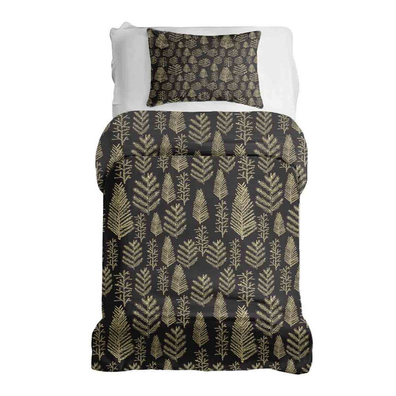Set de ropa de cama con manta terapéutica y motivo de bosque