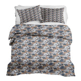 Set de ropa de cama con mantas terapéuticas y flores