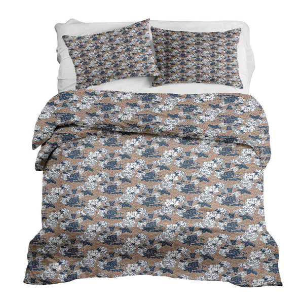 Set de ropa de cama con mantas terapéuticas y flores