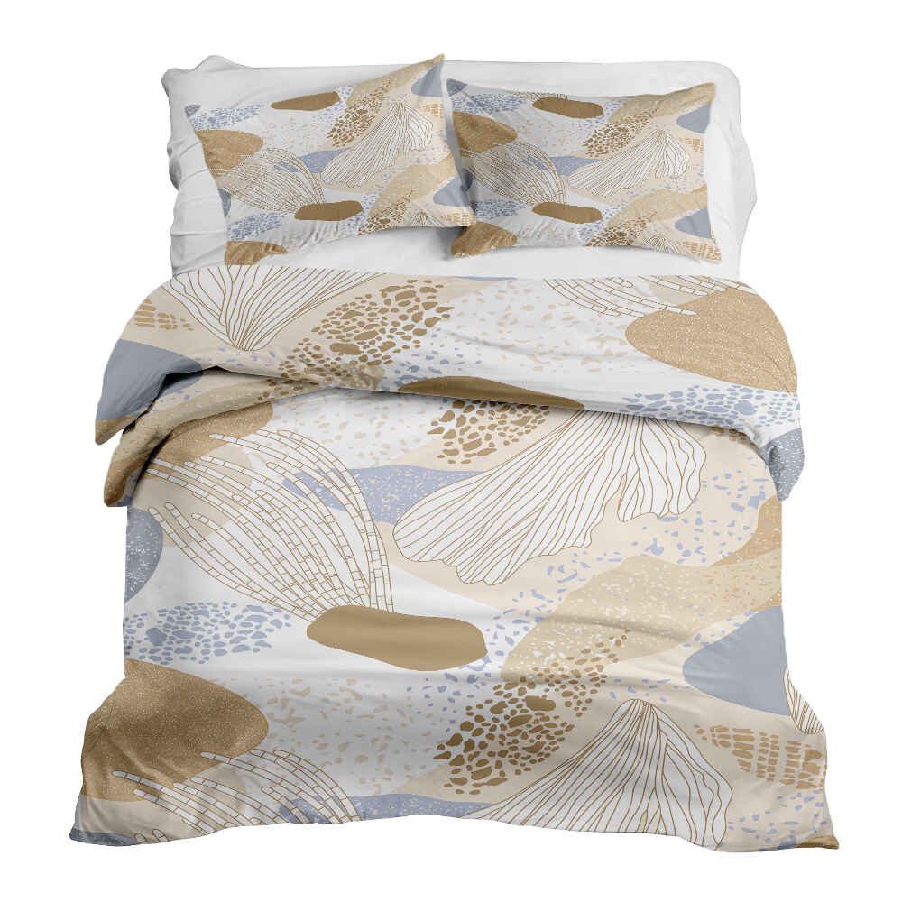 Set di biancheria da letto con coperta terapeutica anemone di mare oro