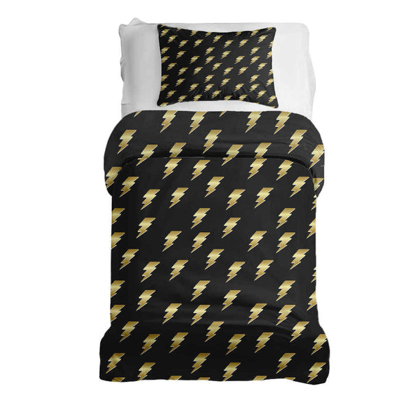 Juego de ropa de cama con manta terapéutica negro con Harry Blitz