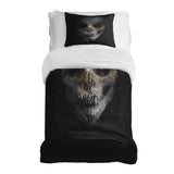 Set de ropa de cama y manta terapéutica negro terrorífico