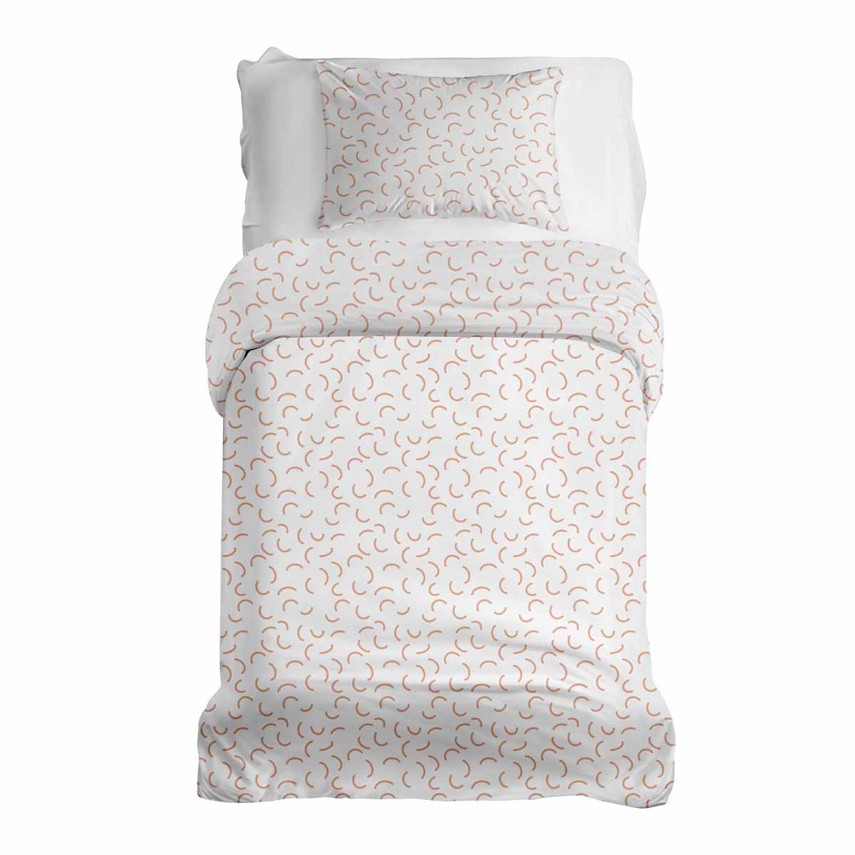 Therapy blankets bedding set white with semicircles