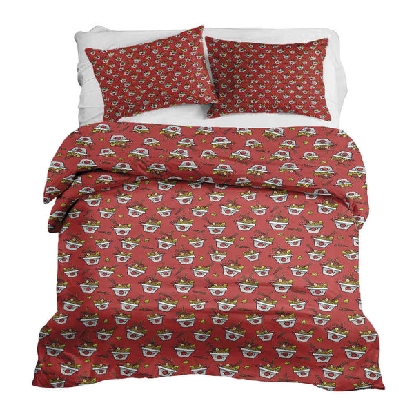 Set di biancheria da letto con coperta terapeutica rosso da asporto