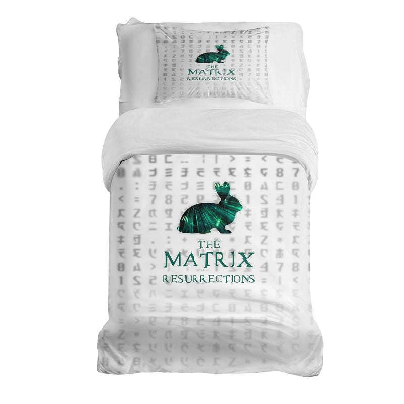 Set di biancheria da letto con coperta terapeutica bianca Matrix