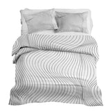 Juego de ropa de cama con mantas terapéuticas ondas de radio negras