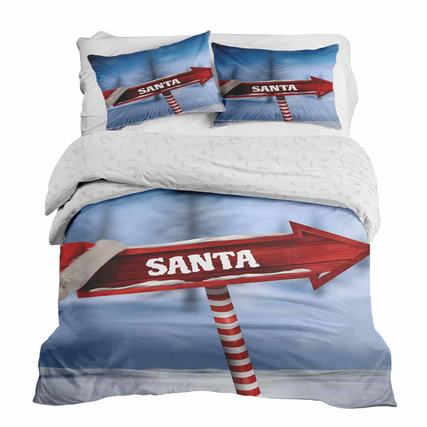Set di biancheria da letto con coperta terapeutica e Babbo Natale