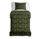 Therapy blankets bedding set hemp leaf