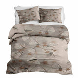 Therapy blanket bedding set, beige with moths.