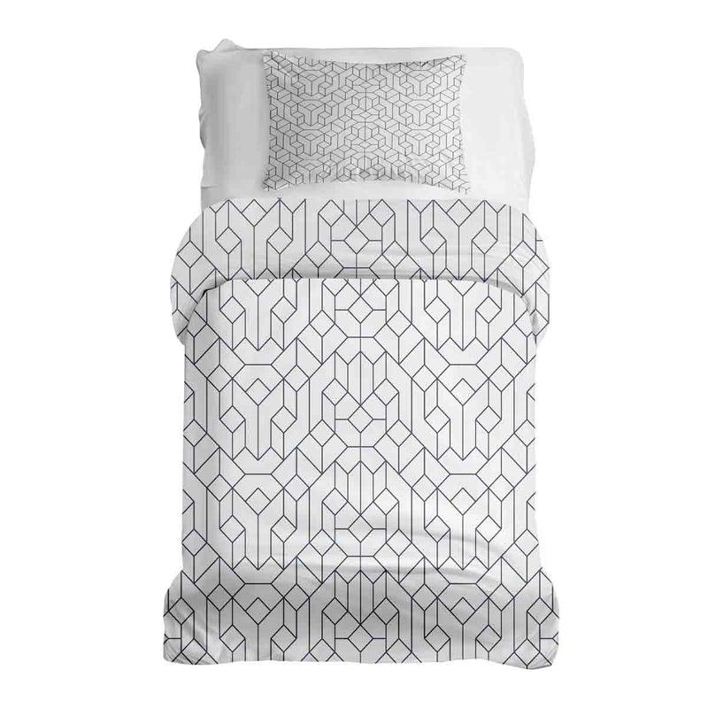 Set de ropa de cama con mantas terapéuticas y patrón negro