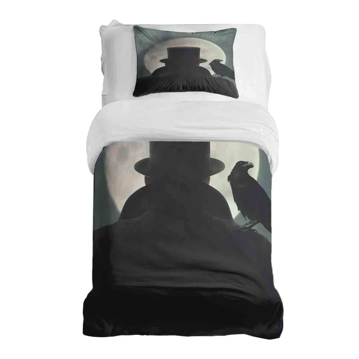 Set de ropa de cama con manta terapéutica Hombre a la luz de la luna