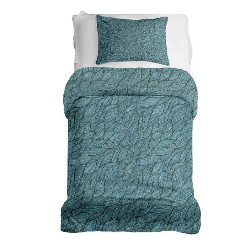 Therapy blankets bedding set, braided, green.
