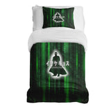 Therapy blanket bedding set, green number code.