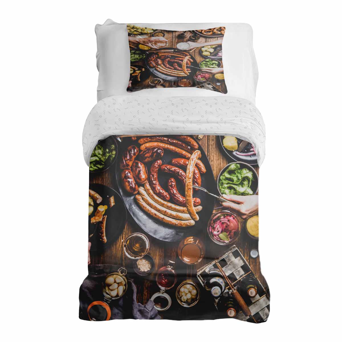 Therapy blankets bedding set with sausage plate