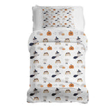 Set de ropa de cama y mantas terapéuticas blanco otoño