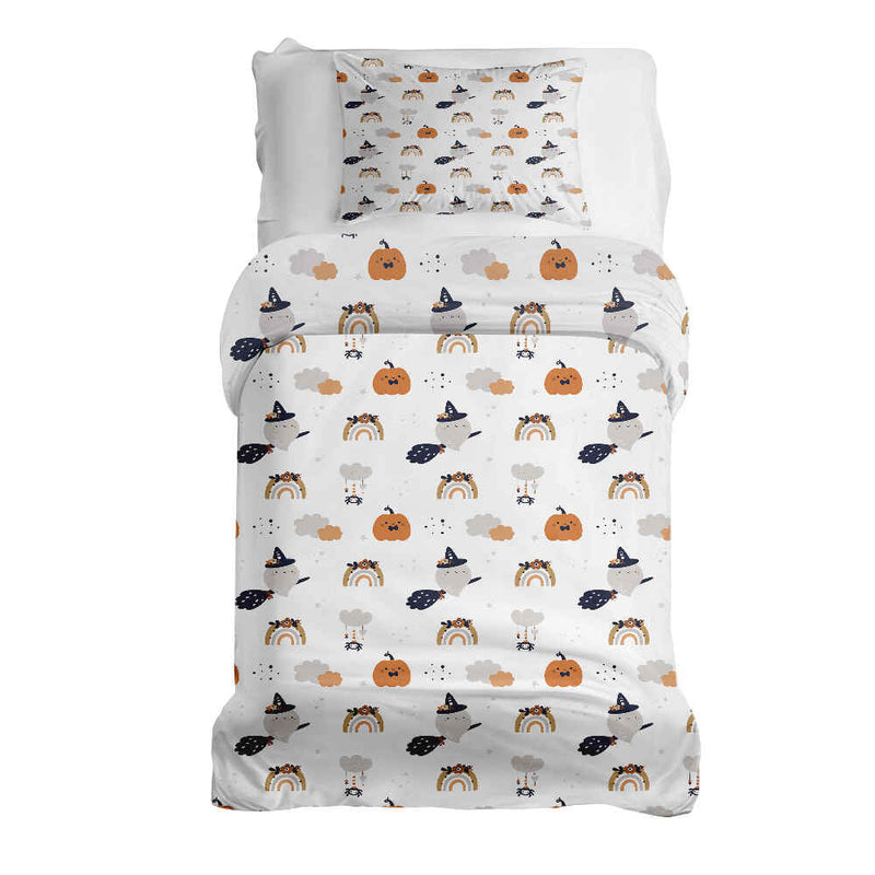 Set de ropa de cama y mantas terapéuticas blanco otoño