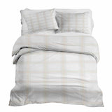 Therapy blanket bedding set, orange, large checks.