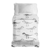 Coperte terapeutiche con rivestimento in cotone bianco con scheletro di dinosauro