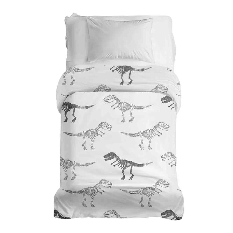 Coperte terapeutiche con rivestimento in cotone bianco con scheletro di dinosauro
