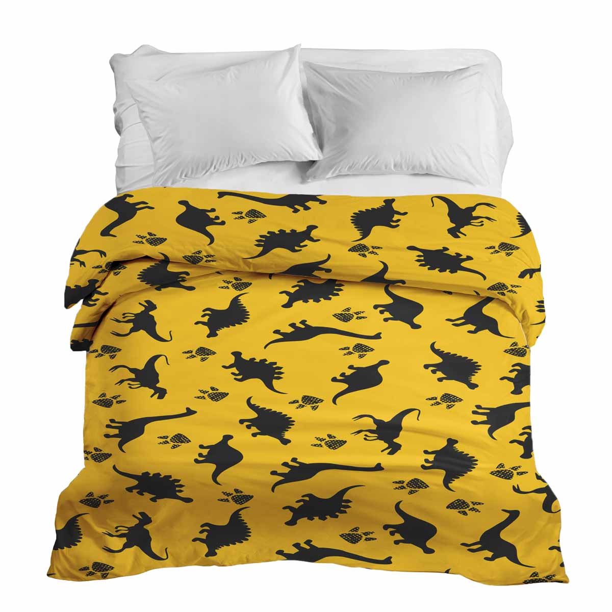 Coperta terapeutica originale - Rivestimento in cotone giallo con dinosauri