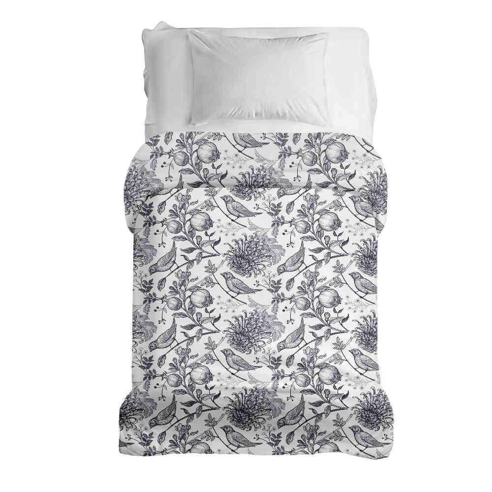 Couverture thérapeutique originale - Housse en coton gris printemps