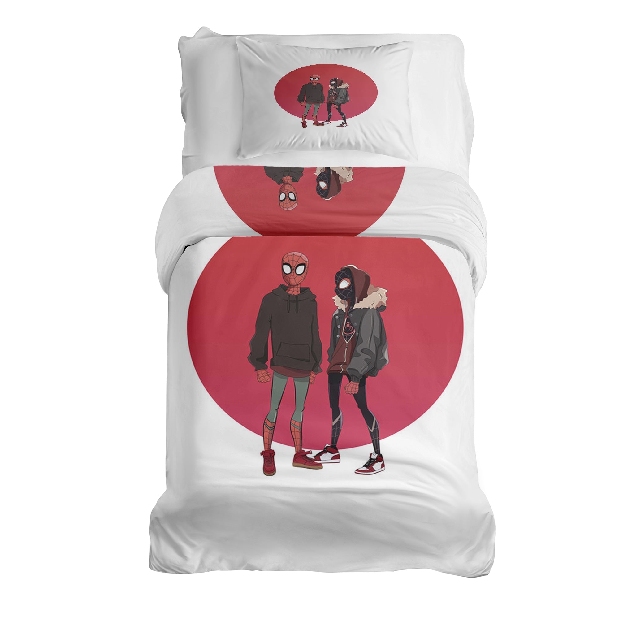 Therapy blankets bedding set white with Spiderman