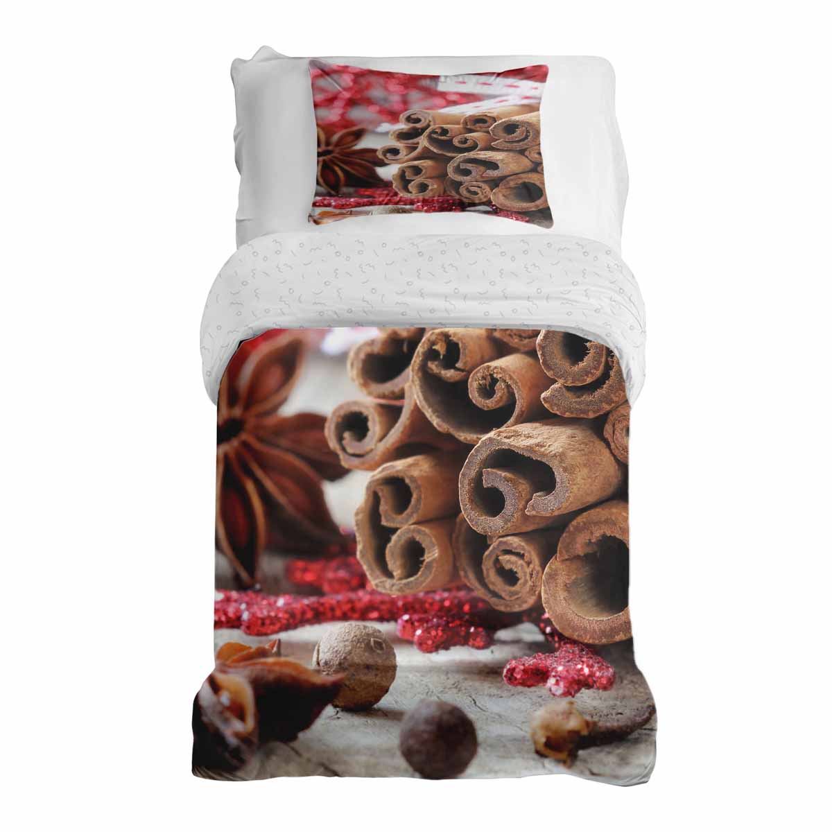 Therapy blankets bedding set with cinnamon sticks