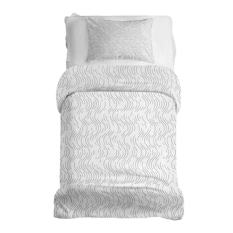 Set de ropa de cama con manta terapéutica ondas de radio negras