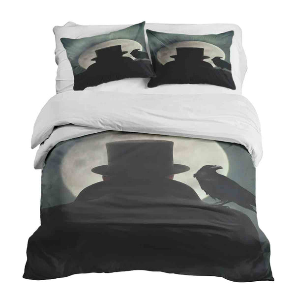 Set de ropa de cama con manta terapéutica Hombre a la luz de la luna
