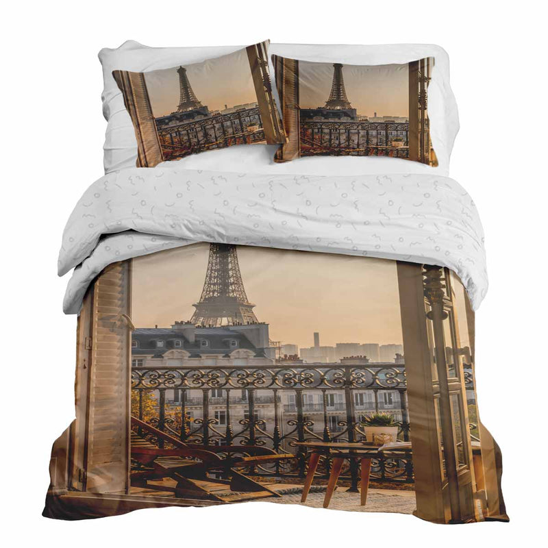 Set de ropa de cama y manta terapéutica amarillo París
